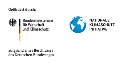 Förderhinweis mit Logos: BMWK und Nationale Klimaschutzinitiative.